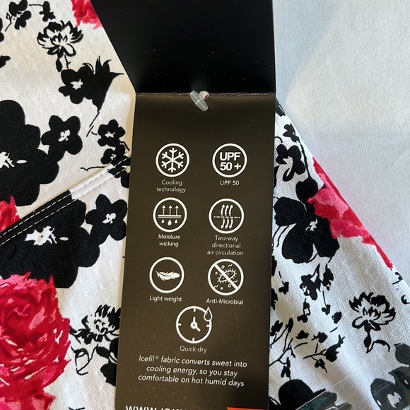Ibkul Linited Edition 14in Swing Skort Xenia Red and Black Floral NWT - Picture 11 of 14